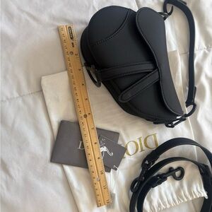 Black Saddle Crossbody Bag